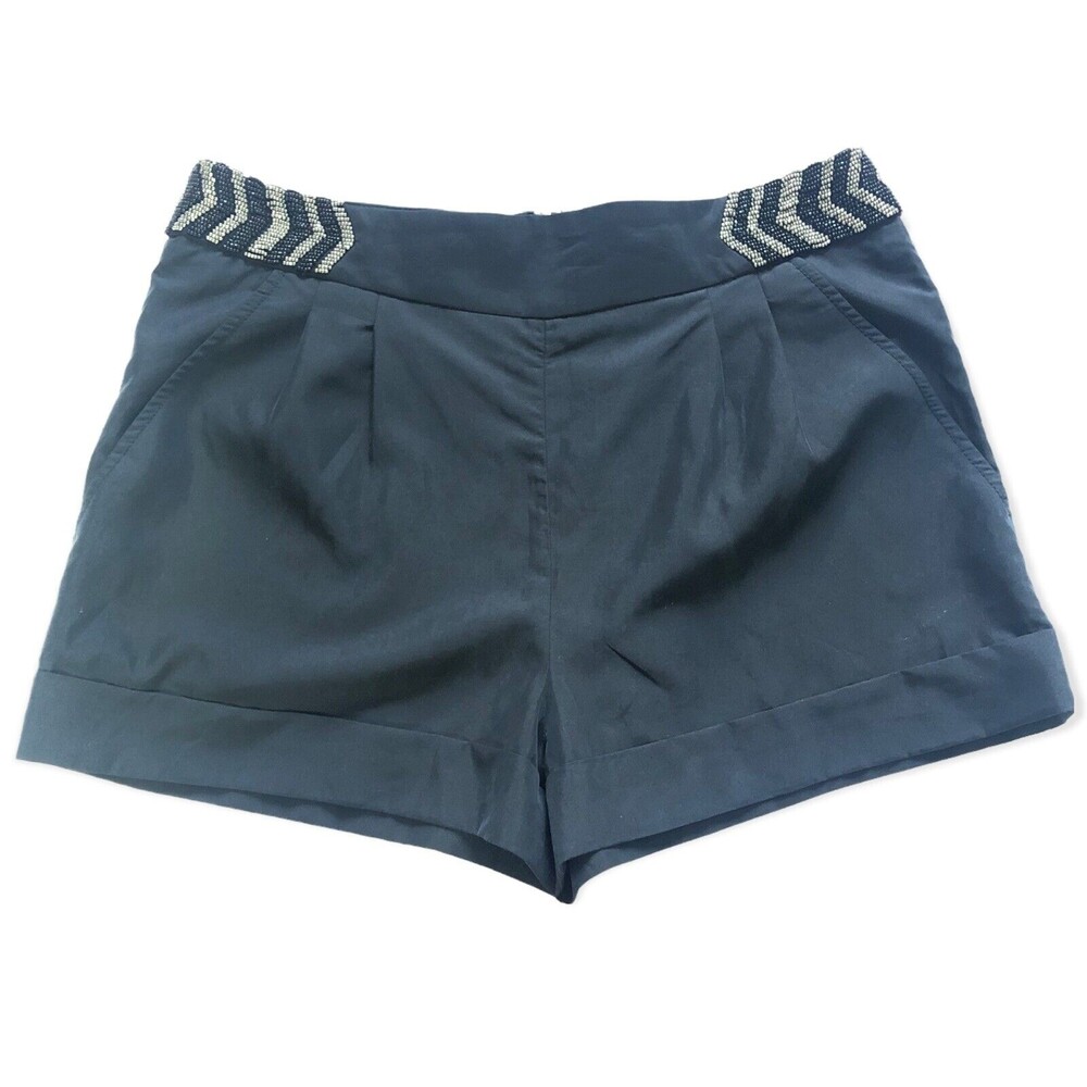 Guess Black Beaded High Rise Shorts Size 26